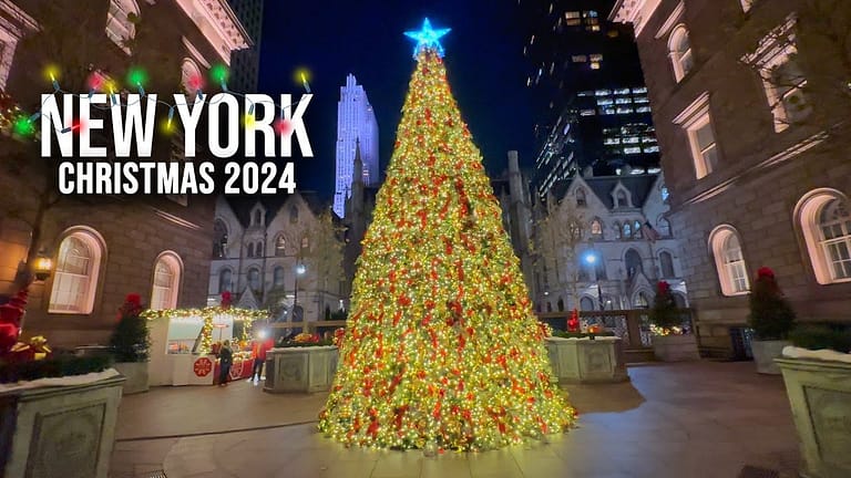 NYC Christmas Walk 2024 ✨ 5th Avenue Plaza Hotel, Rockefeller Center, Bergdorf Holiday Windows 2024